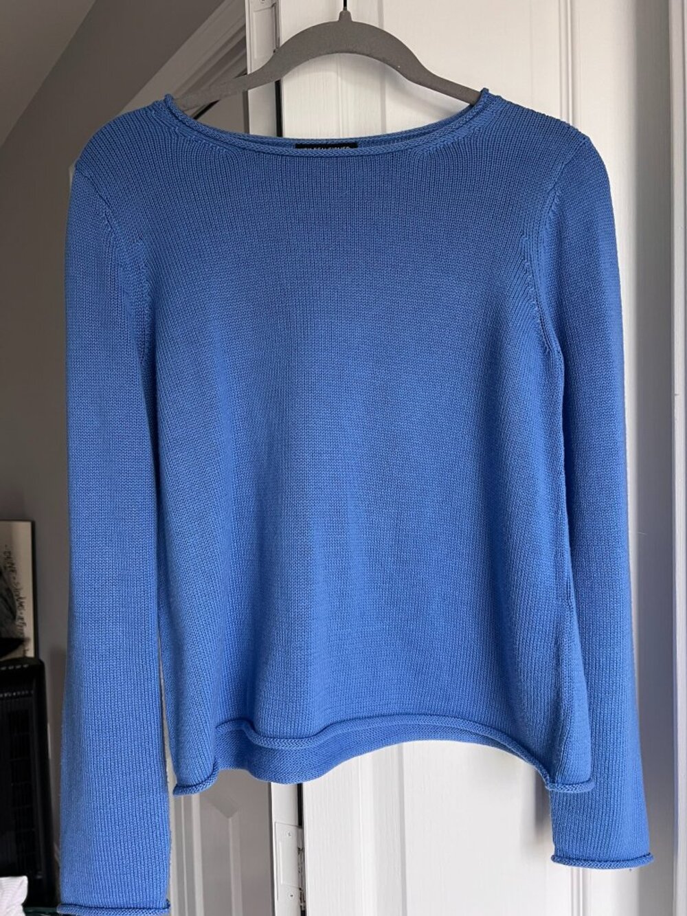 Eileen Fisher Peruvian Cotton Blend Crew Neck Top - Ultramarine, XS